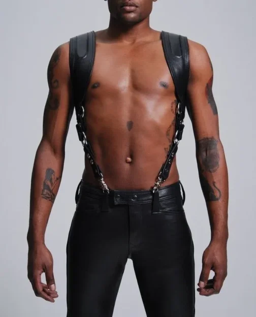 Leather Chest Harness / Men in 5 Colors