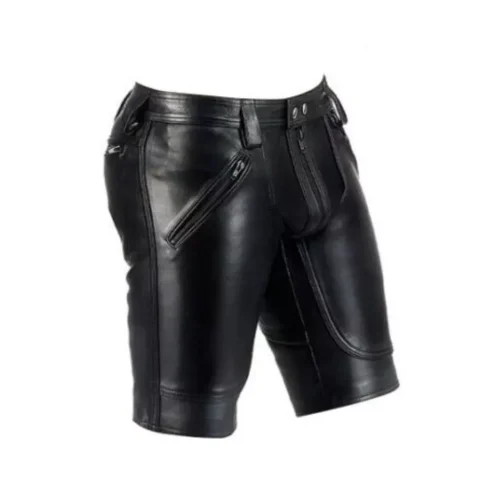 Real Cowhide Soft Leather Shorts With Or Without Back Zip