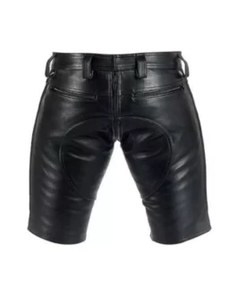 Real  Soft Leather Shorts Or Without Back Zip