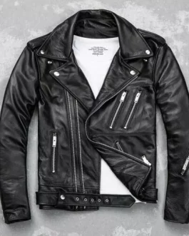 Men's Classic Brando Biker Leather Jacket