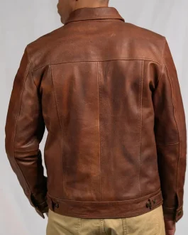 Men’s Classic Levi’s Style Leather Jacket