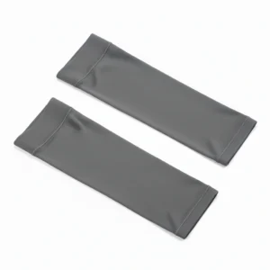 Gray CoreFit compression arm sleeves, athletic performance wear for training, recovery, and sports