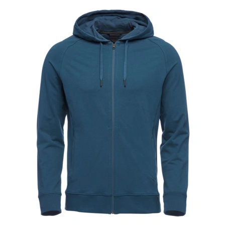 Essential Blue Zip-Up Hoodie – Minimalist Comfort 1 Basis full zip hoodie with casual fit