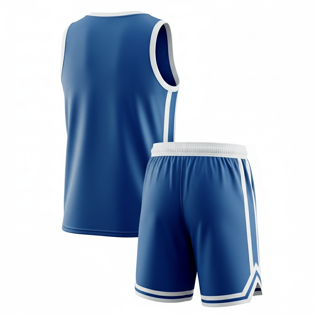Blue Arrow Basketball Kit – Chevron Trim Edition 2 Blue basketball tracksuit set for men, sporty athletic wear for training and casual fashion