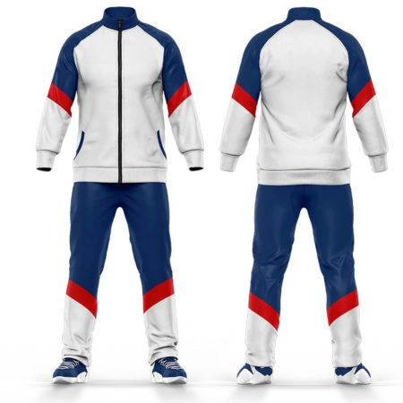 Patriot Pulse Tracksuit – Tri-Color Motion Edition 1 Custom latest design sublimation school uniform tracksuit set with top and bottom