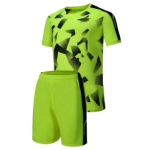 Neon football uniform in green and black abstract Dip Wear design, professional athletic gear for players