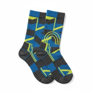 Performance socks in neon ArchStrike Crew design, supportive athletic wear for training and sports