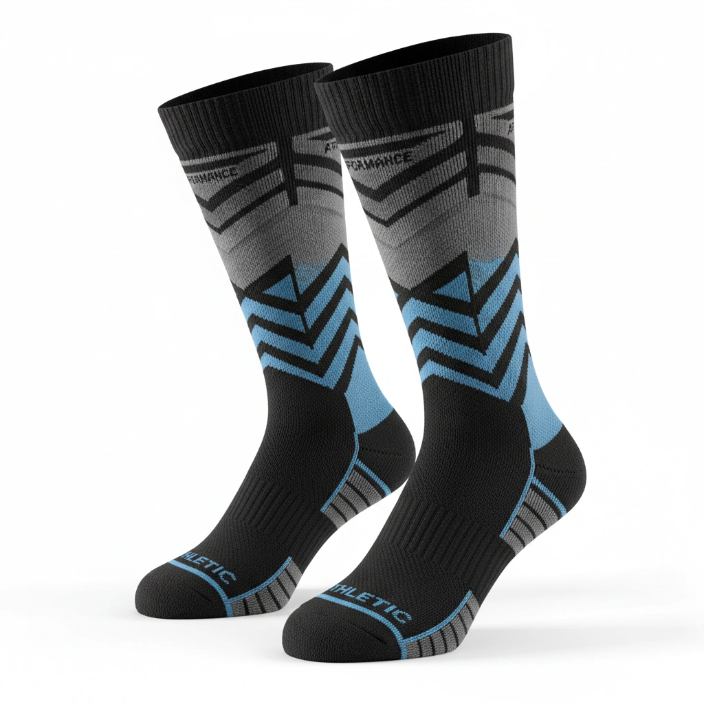 Performance Socks – Black TriZone Athletic 1 Performance socks in black TriZone Athletic design, supportive non-slip wear for training and sports