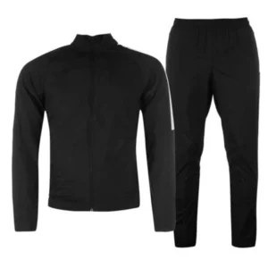 Full black tracksuit set available in Australia, modern athletic and casual wear