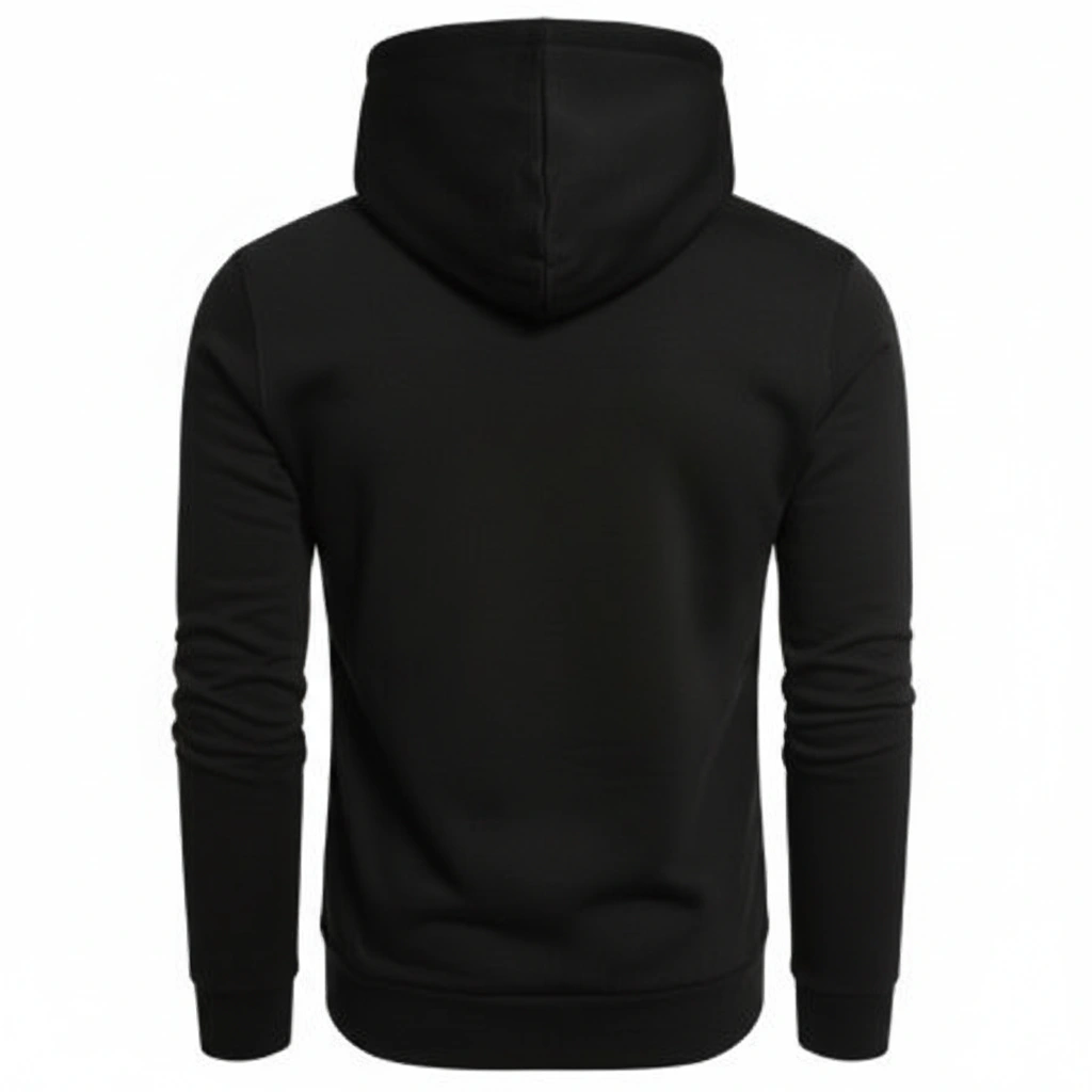 Urban Monarch Pullover Hoodie – Black with Brown Accents 2 Black casual pullover hoodie with relaxed fit