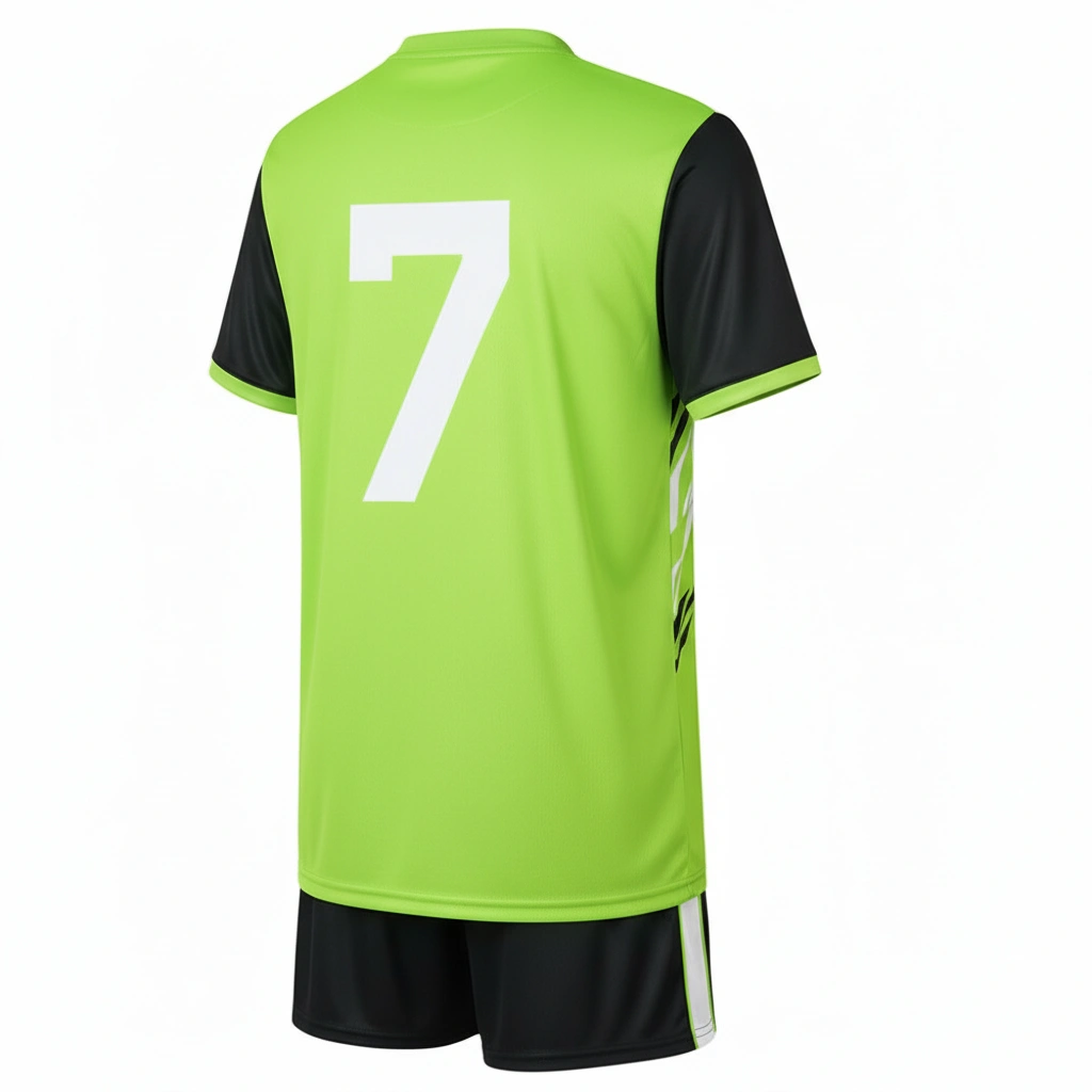 Dynamic Hockey Uniform – Green, Black & White Dip Wear 2 Dynamic hockey uniform in green, black, and white Dip Wear design, professional athletic gear for players