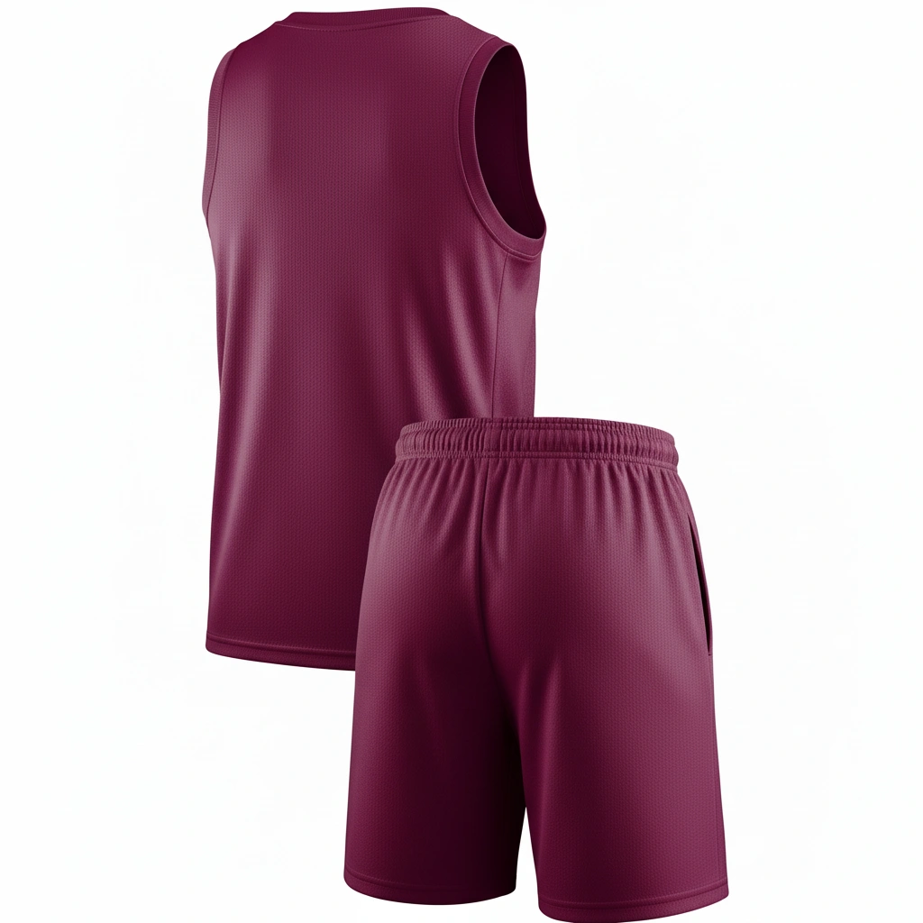Crimson lacrosse uniform in maroon Dip Wear design, professional athletic gear for players
