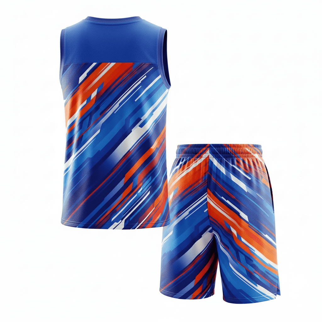 Basketball sublimation tracksuit set with modern design, durable polyester athletic wear