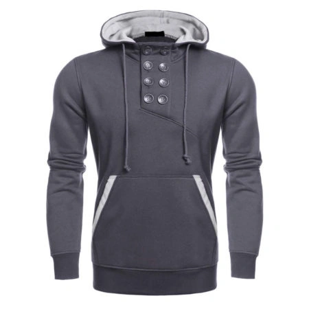 Dark gray Hoodies button pullover fleece hoodie with casual fit Clear, descriptive, and keyword-rich for SEO and accessibility. 📝 Short Description Casual dark gray fleece hoodie with button-up front, hooded design, and relaxed pullover style. 📌 Caption Dark gray hooded button pullover fleece hoodie – warm comfort, casual everyday wear. Would you like me to also prepare the SEO title, meta description, and product tags for this hoodie so it’s fully optimized for Dipwear.com?