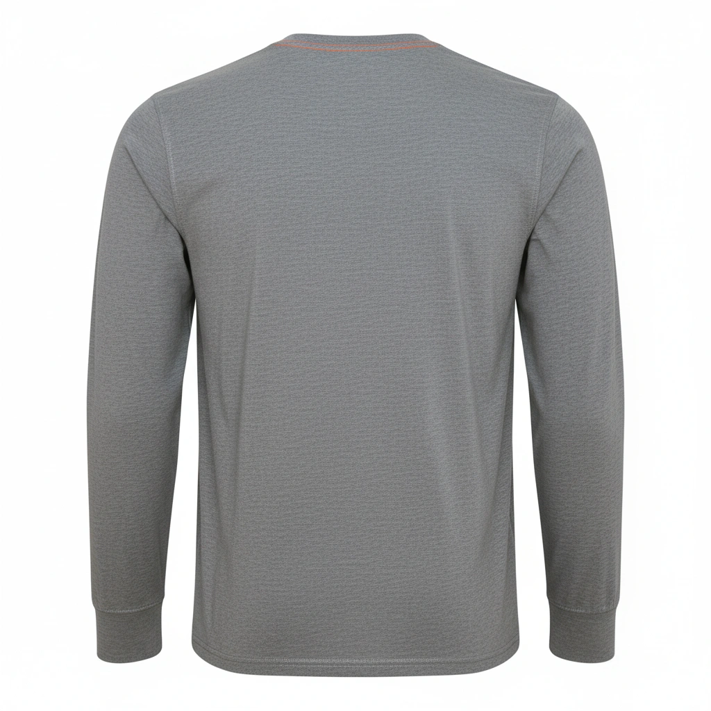 Grey plain full sleeve t-shirt with classic fit