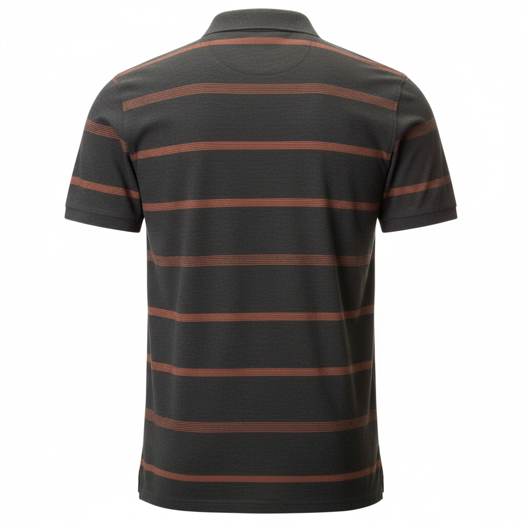 Men’s rugby polo shirt with classic striped design