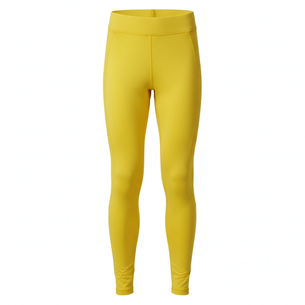 Women’s performance leggings in yellow CoreFlex design, athletic compression wear