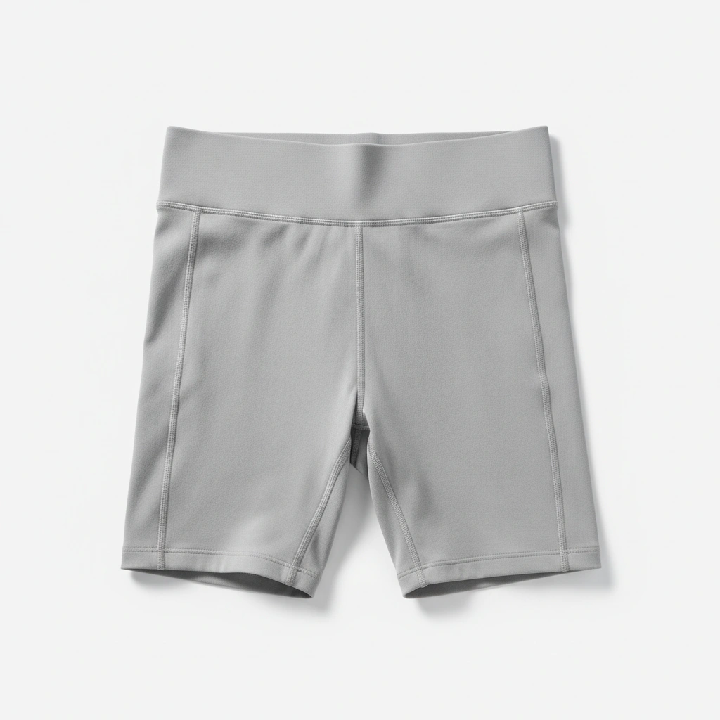 Athletic Compression Shorts in light gray CoreFlex design, breathable athletic wear for training and sports
