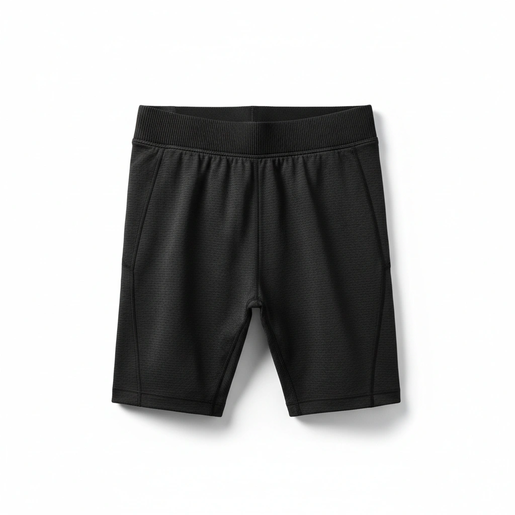 Gym Shorts in black Rib Flex design, breathable athletic wear for training and sports