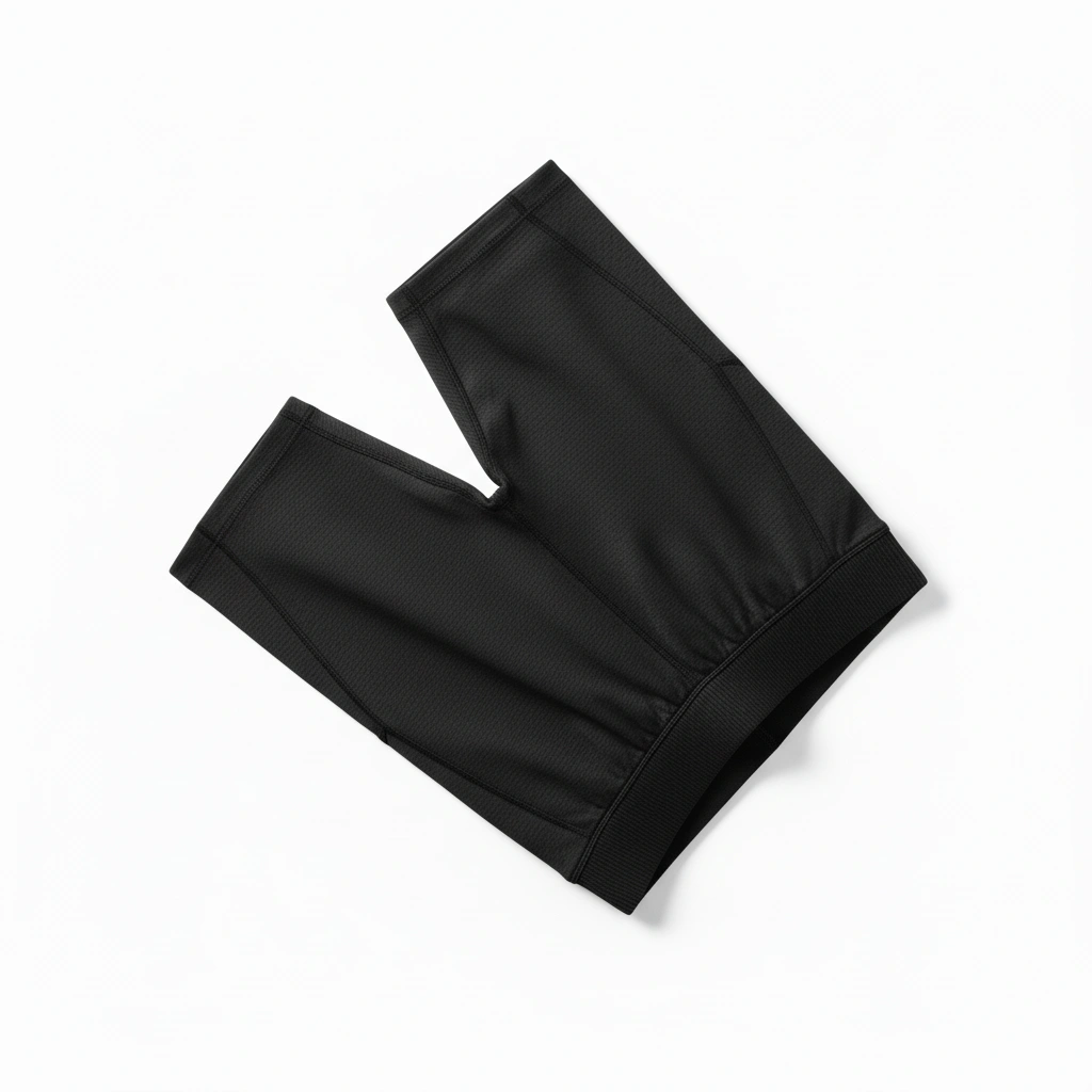 Men’s performance shorts in black RibFlex design, breathable athletic wear for training and sports