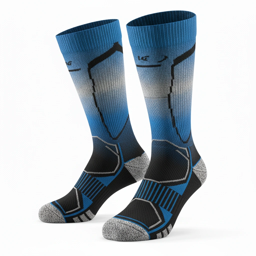 gym socks in gradient blue LF-Tech design, supportive athletic wear for training and sports
