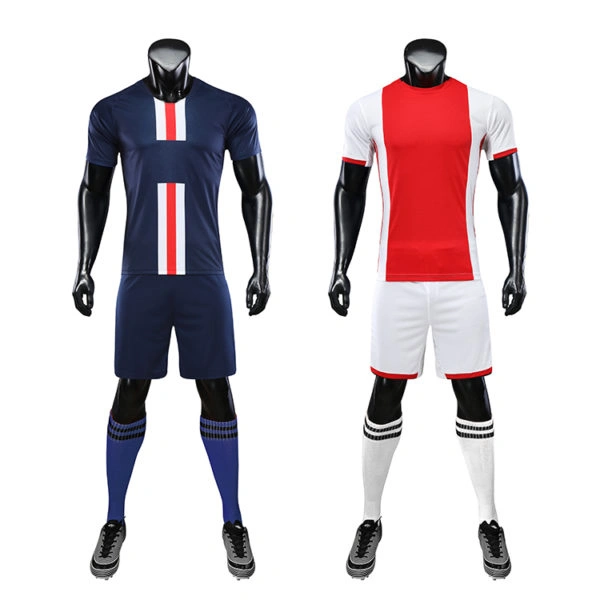 Hockey Uniform Kit in blue, red, and white Dip Wear design, professional athletic gear for players