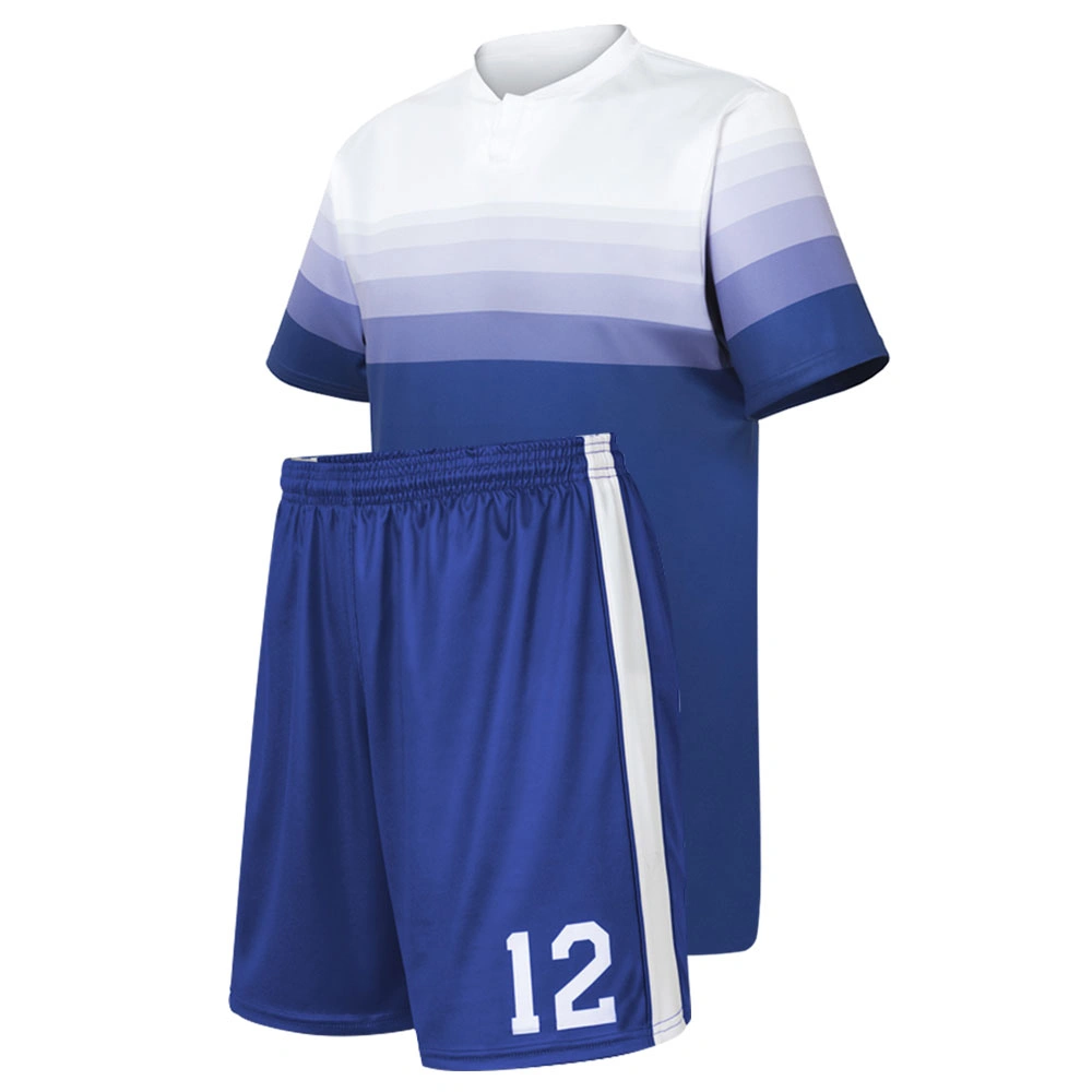 Gradient hockey uniform in blue and white Dip Wear design, professional athletic gear for players