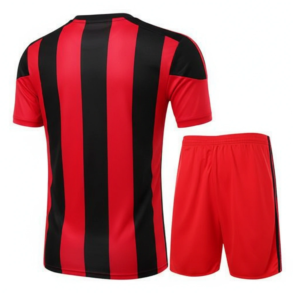 Pro striped hockey uniform in red and black Dip Wear design, professional athletic gear for players