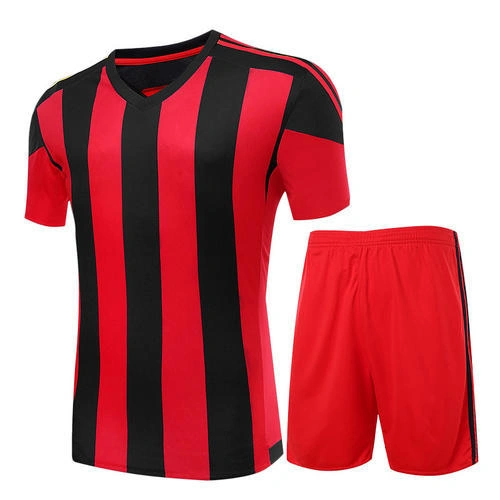 Pro striped hockey jersey in red and black Dip Wear design, professional athletic gear for players